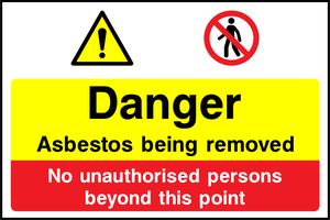 A & Danger Asbestos being removed
