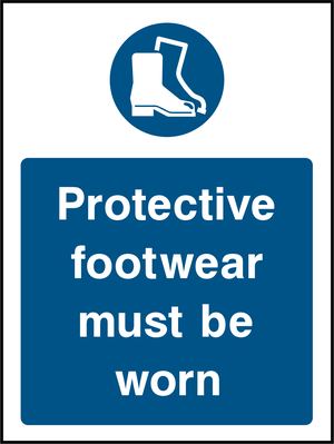 Protective footwear must be worn