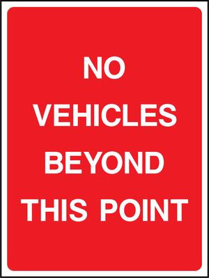 NO VEHICLES BEYOND THIS POINT